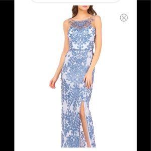 JS Collections Leaf Embroidered Gown Size 4